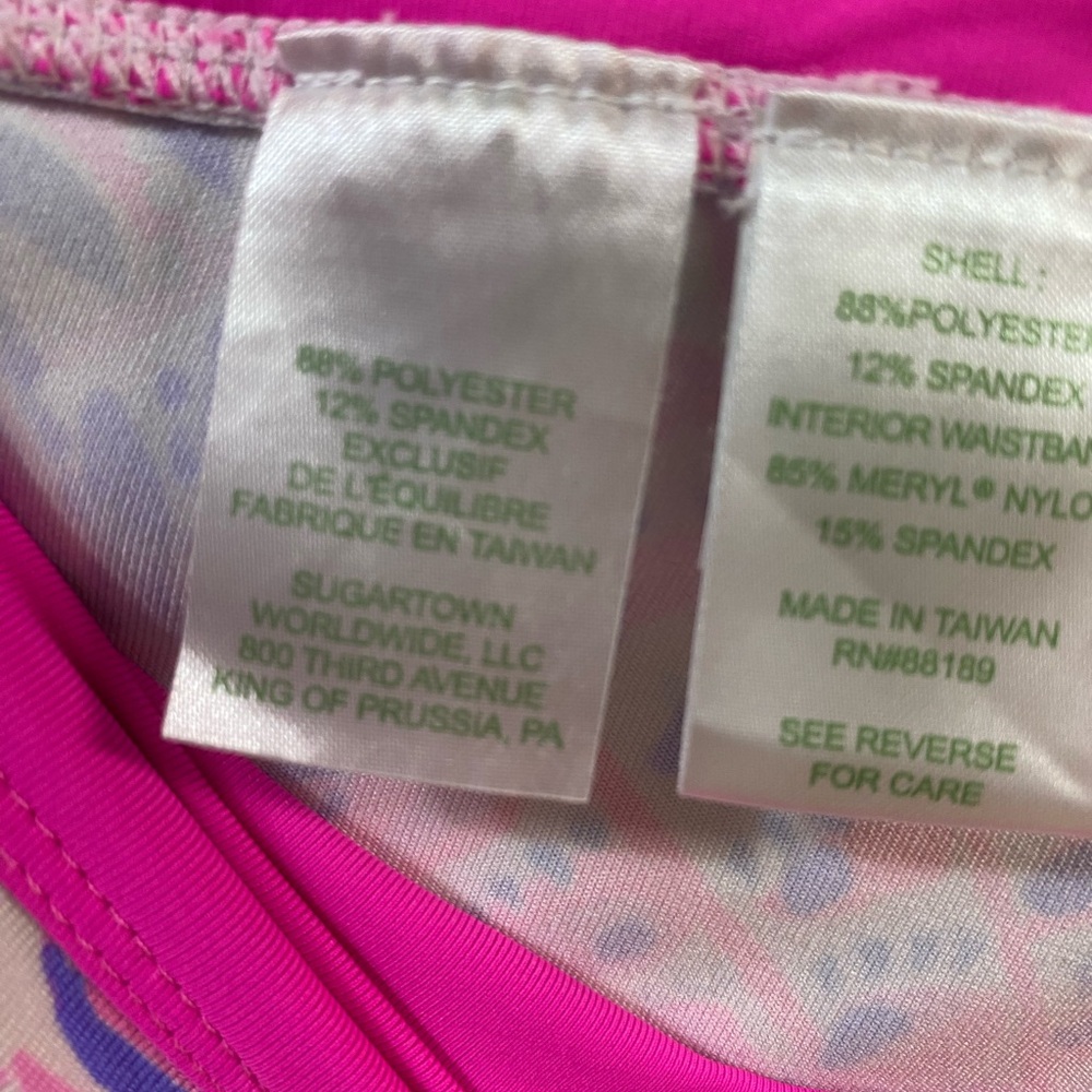 Lilly Pulitzer Pink & Purple Printed Active Leggings - Picture 9 of 10